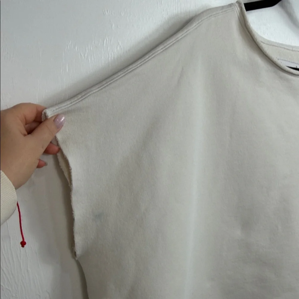 Frank & Eileen White Relaxed Short Sleeve sweatshirt Pullover - Picture 5 of 11